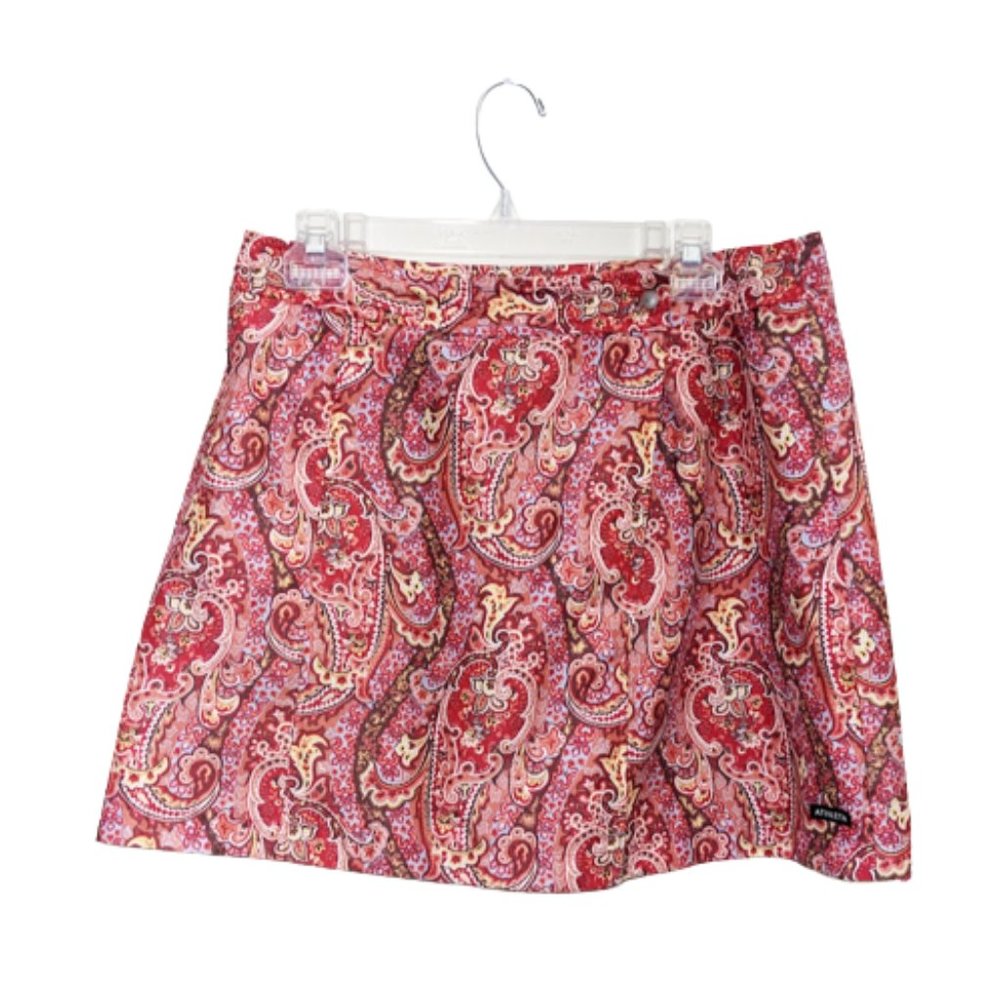 ATHLETA Athletic Wrap Tennis Skort in Coral Paisley